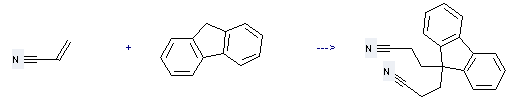 9H-Fluorene-9,9-dipropanenitrile can be prepared by acrylonitrile and fluorene